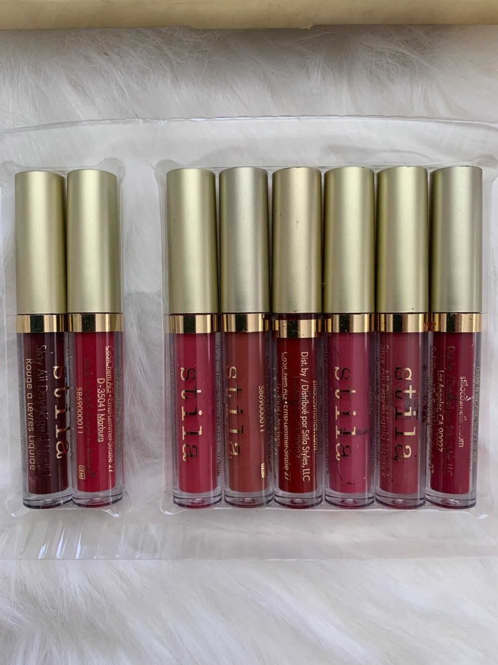 Stila Liquid Lipstick Bundle - Deep Red, Berry & Rose Tones